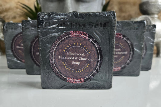 Organic Blackseed, Flaxseed & Charcoal Soap